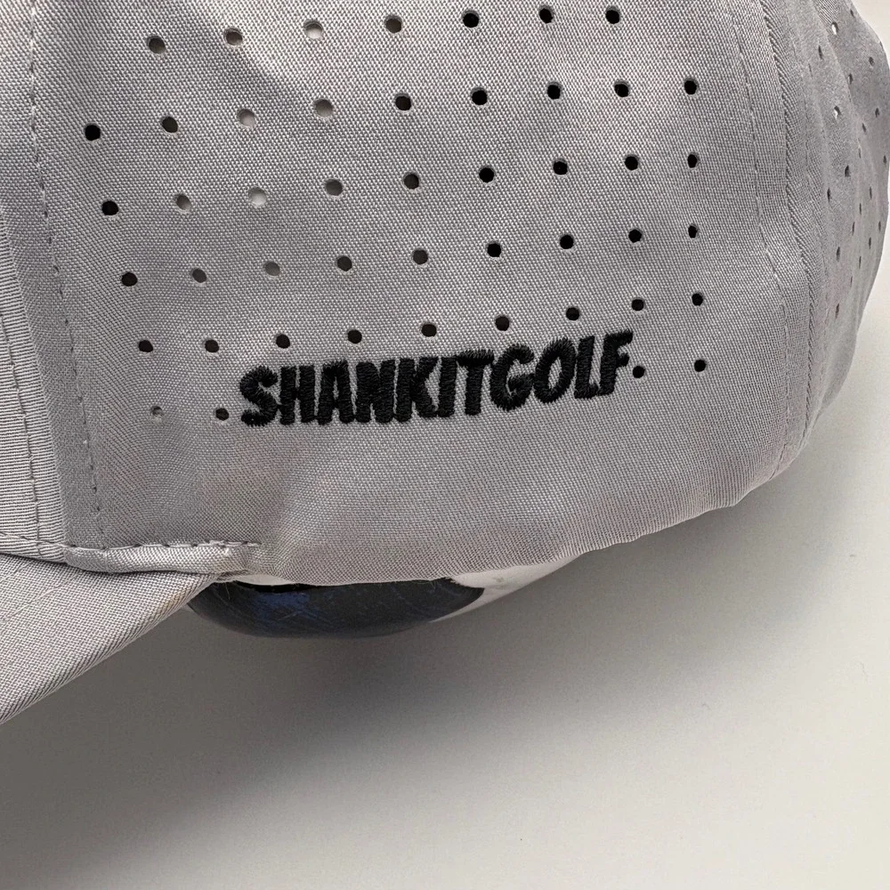 Shankitgolf Skull Golf Cap Gray‎ Embroidered Snapback Breathable Shank It Golf